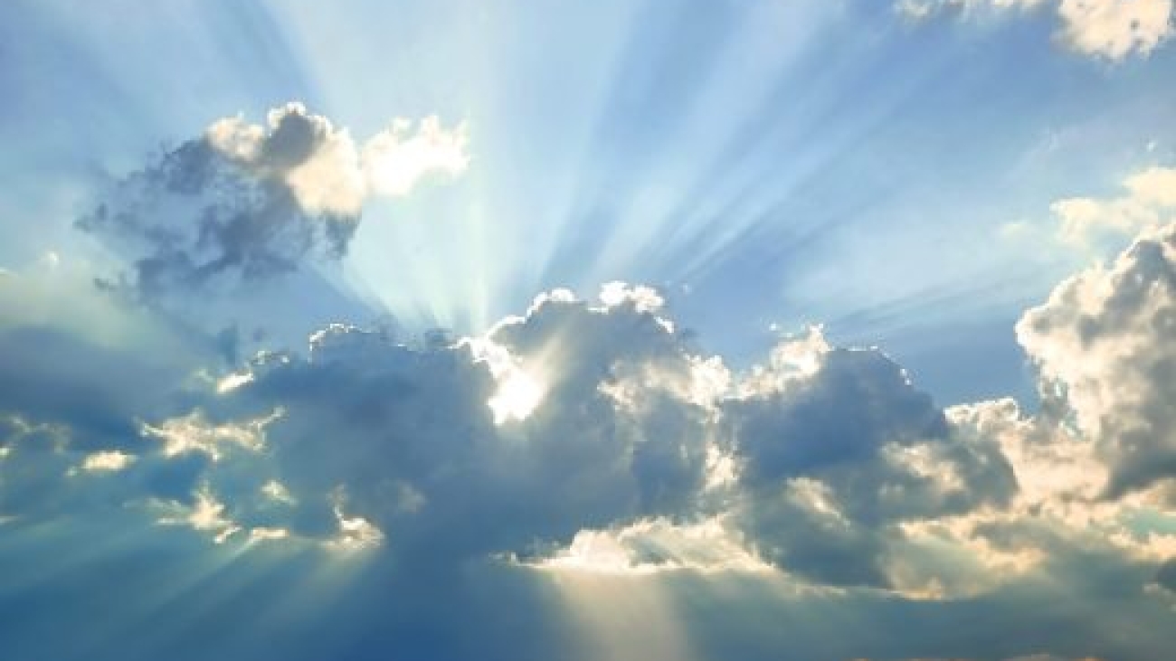 cloud and sunbeam nature background
