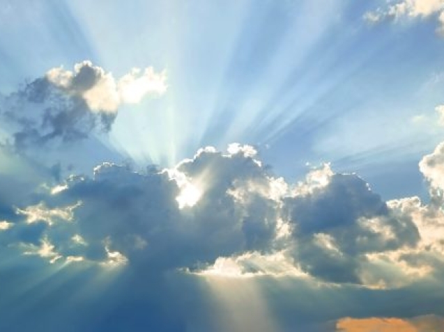cloud and sunbeam nature background